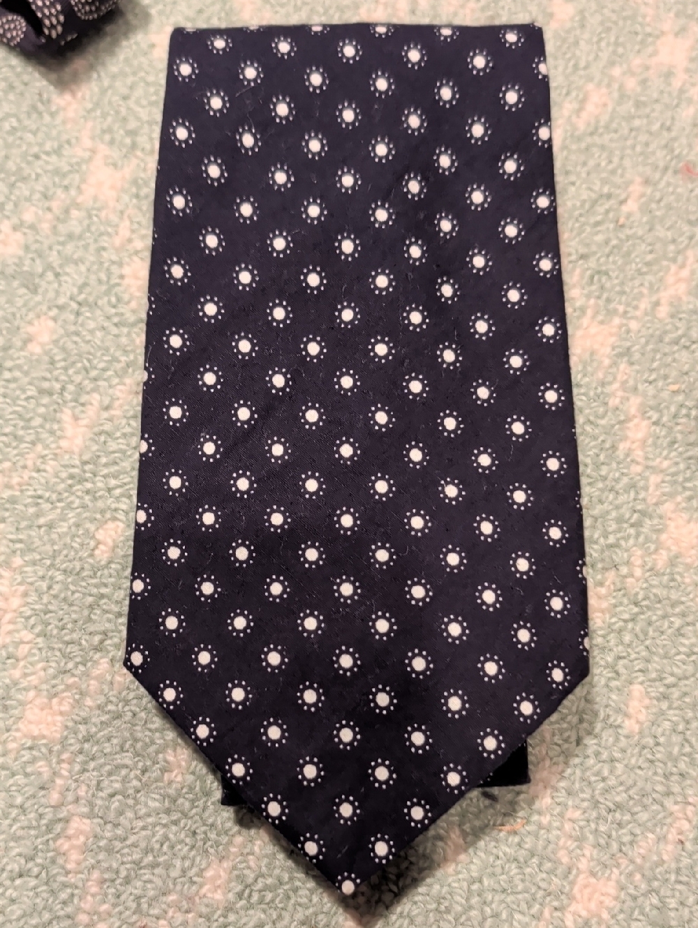 GAP Navy Tie with White Sunburst Motif